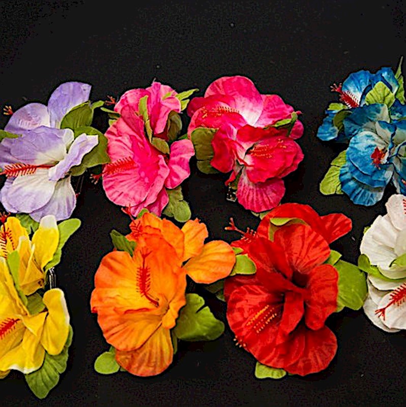 Hibiscus Hairclip Details - Aloha Hula Supply