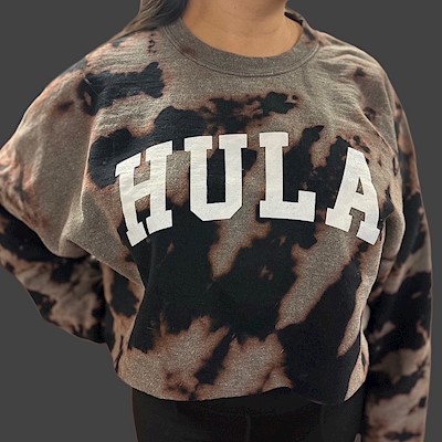 "HULA" Sweatshirt [Reverse Tie Dye]                                        