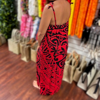 Kahalaomapuana Tie Dress Details - Aloha Hula Supply