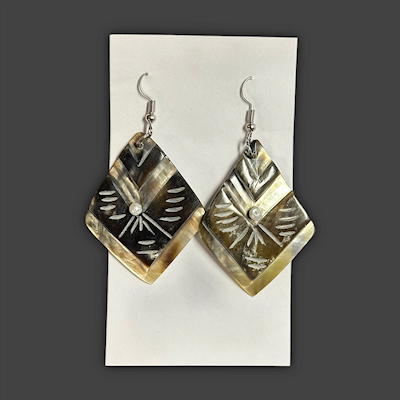 Diamond Earrings - MOP                                                     