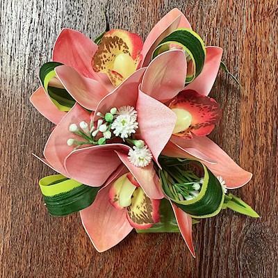 4-Cymbidium Orchid Clip                                                    