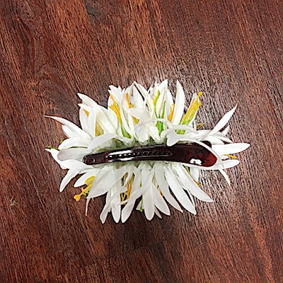 Magenta Tribal Tiare & Spider Lily Flower Hair Clip | Tiare 'O Patitifa